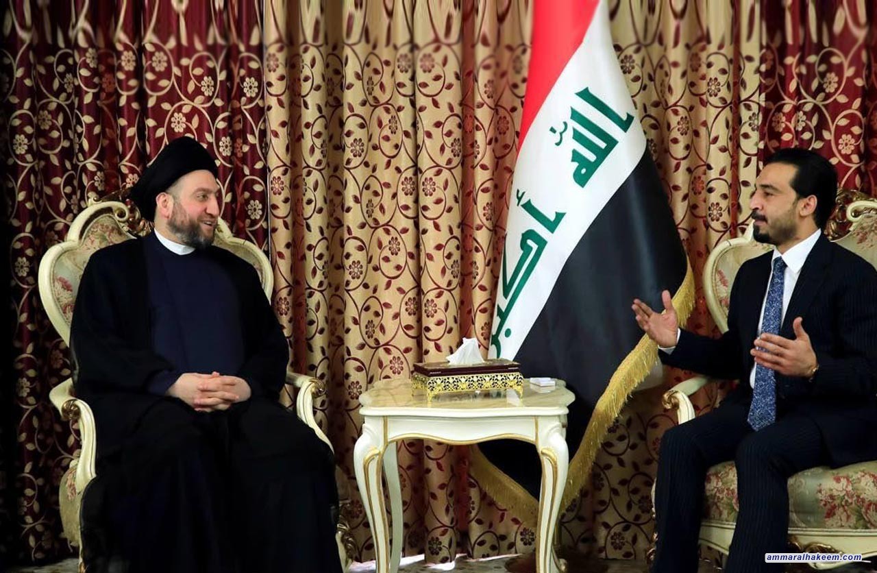 السيد عمار الحكيم يلتقي رئيس مجلس النواب السيد محمد الحلبوسي