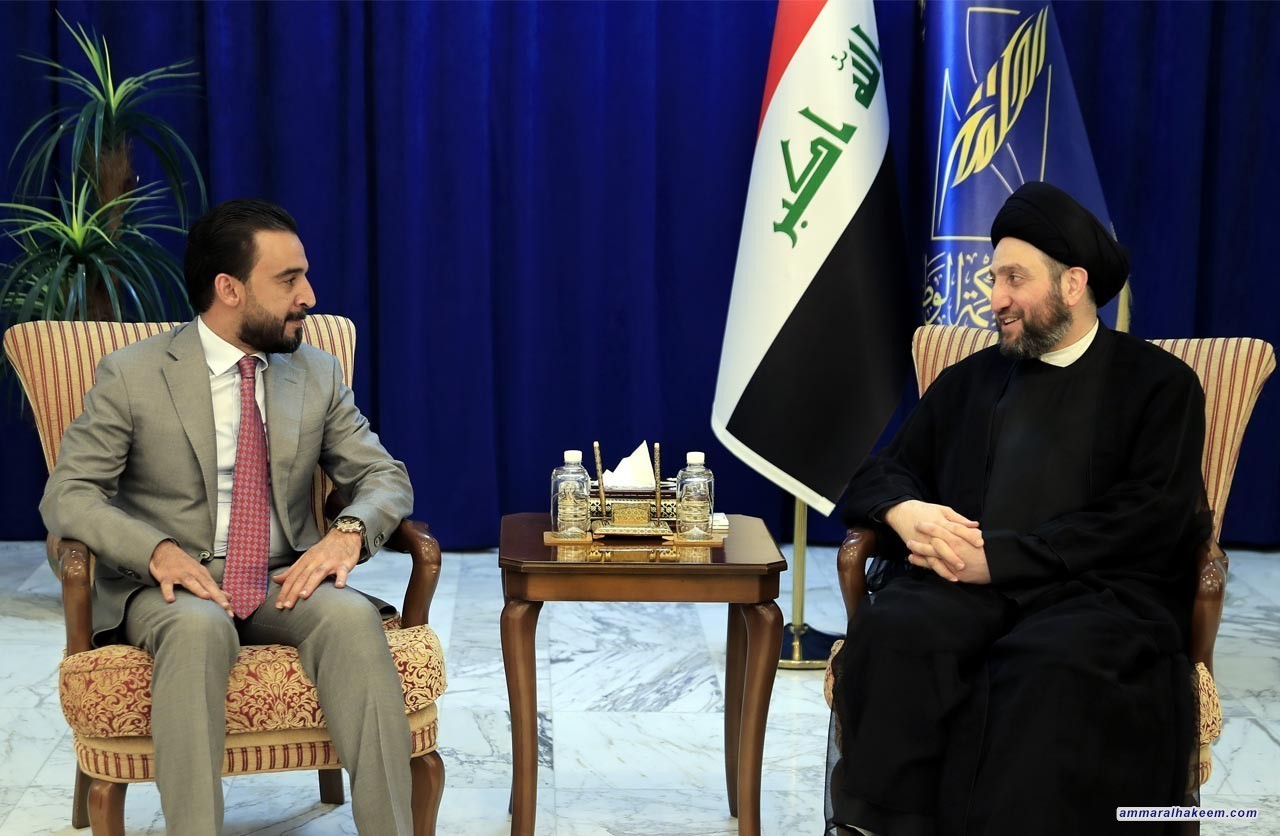 السيد عمار الحكيم يستقبل الحلبوسي ويشدد على تشريع القوانين المهمة وابعاد مجلس النواب عن المناكفات السياسية