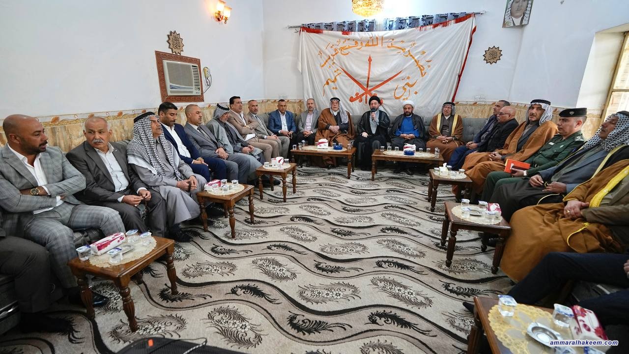 السيد الحكيم يدعو للحفاظ على الواقع الامني في ديالى امتنانا لتلك التضحيات المقدمه لاجله