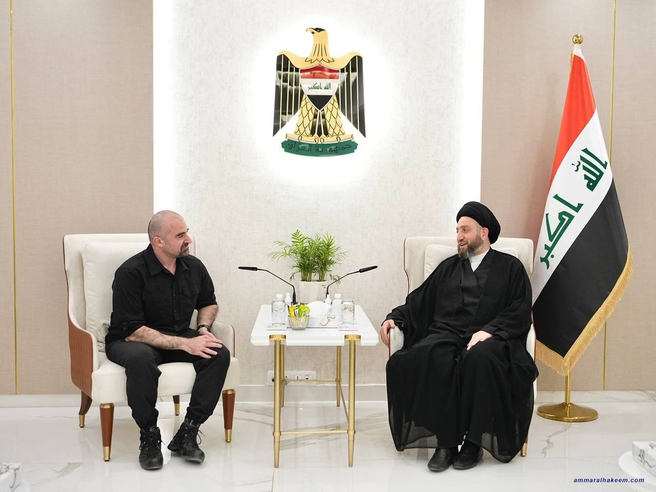 السيد الحكيم يستقبل بافل طالباني ويؤكد على حل الاشكالات العالقة بين اربيل والحكومة الاتحادية وفق مبدأ الحوار والتنازل لمصلحة العراق