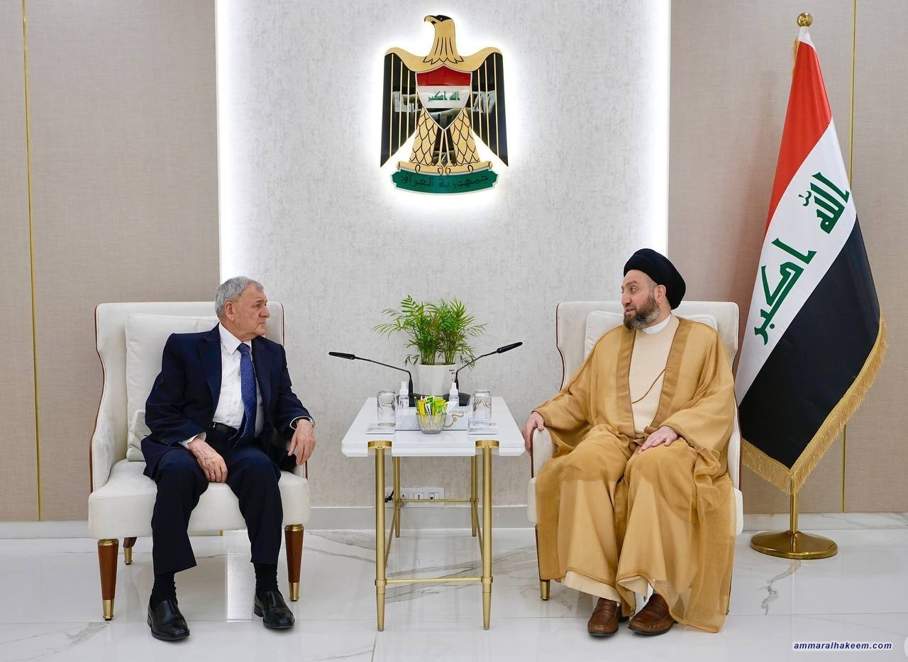 السيد الحكيم يستقبل فخامة رئيس الجمهورية ويؤكد على تجاوز التحديات وفق الحوار وتحقيق مصلحة الجميع