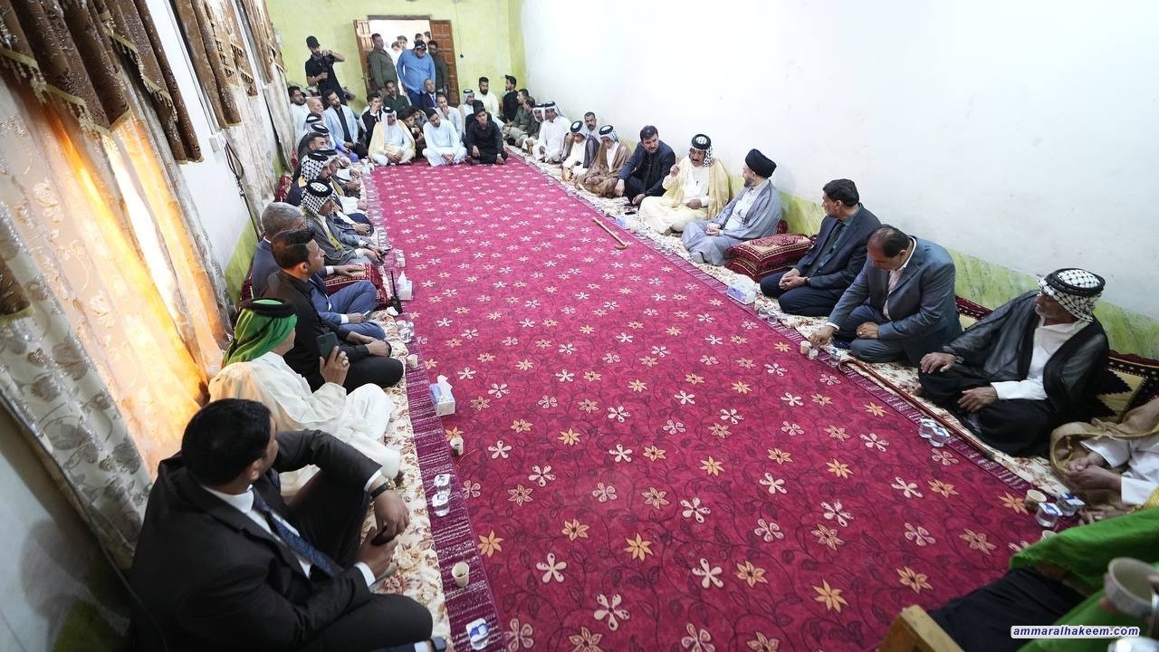 السيد الحكيم يزور مضيف الشيخ وديع المحيات