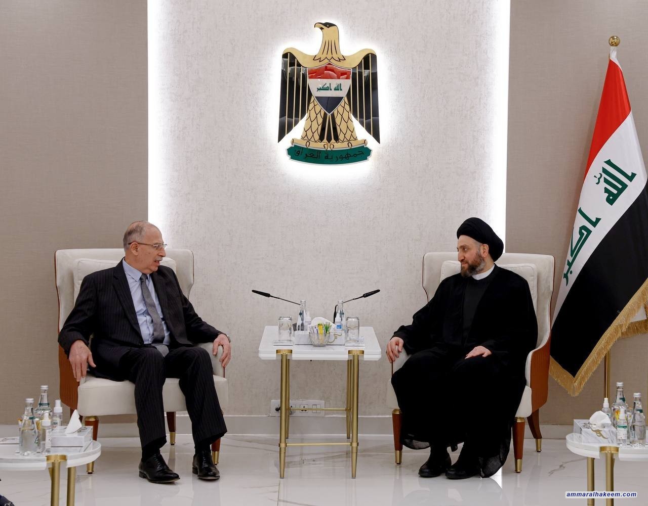 Sayyid Al-Hakeem discusses Mosul’s situation, to support Al-Sudani’s government with Al-Nujaifi