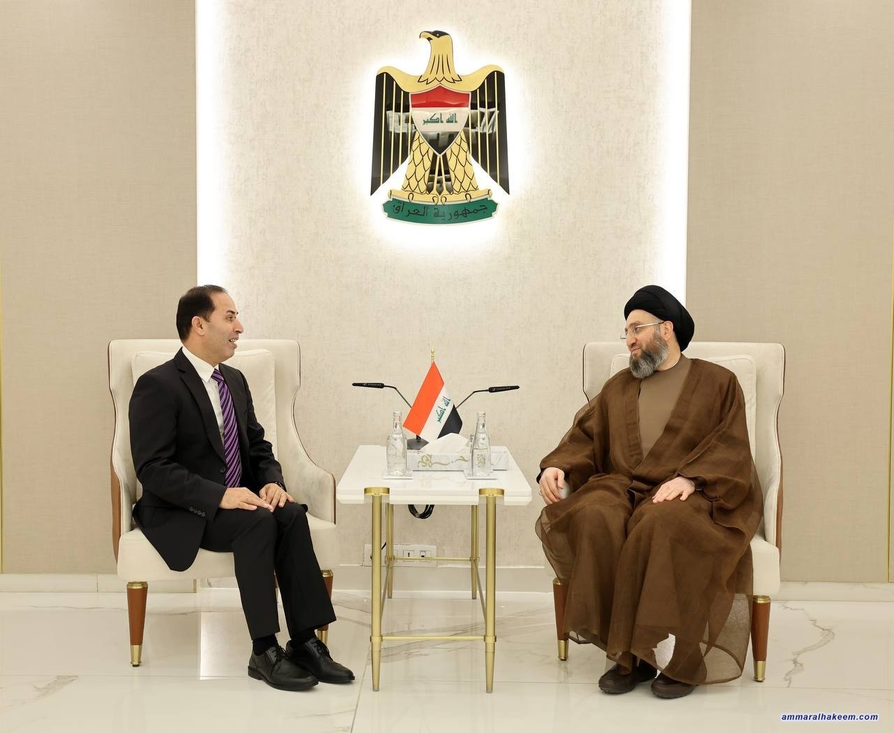 Sayyid Al-Hakeem Meets Jordanian Ambassador, Calls International Community to Pressure Towards Gaza, Lebanon War Ending