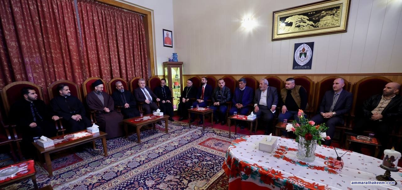 السيد الحكيم يدعو  المسيحيين العراقيين في المنطقة والعالم إلى العودة الطوعية والمساهمة في بناء بلدهم