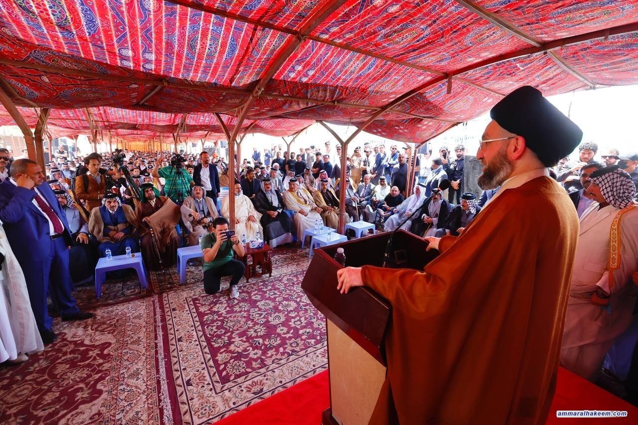 السيد الحكيم يدعو لميثاق عشائري يمنع استخدام السلاح في فض النزاعات ويعتمد السنن العشائرية والقانون