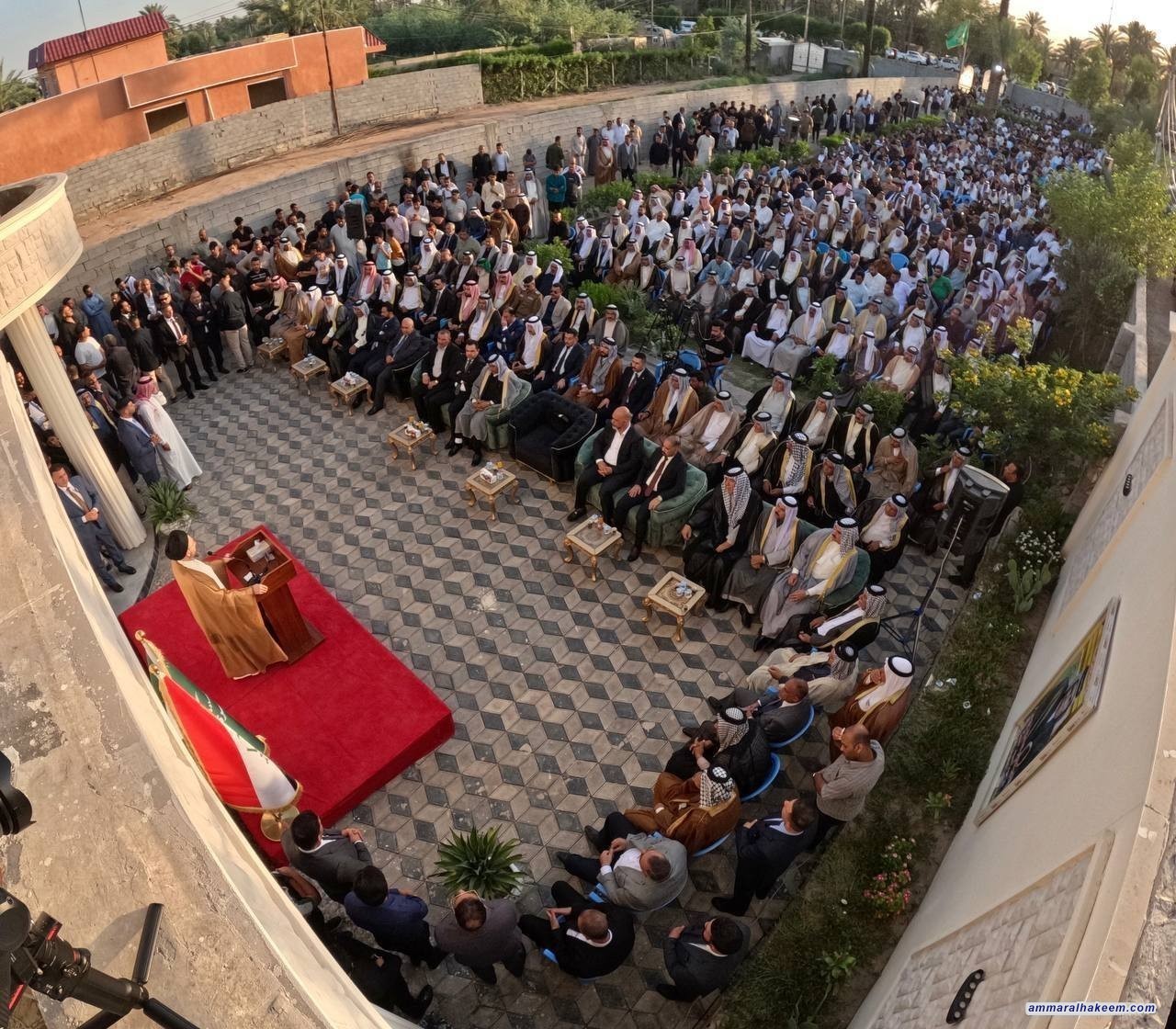 السيد الحكيم يشيد بالتعايش السلمي في قضاء المحمودية ويشدد على النجاح في تحدي الخدمات