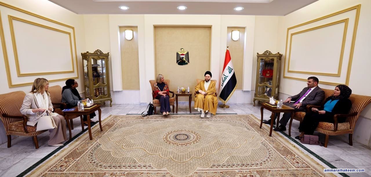 السيد الحكيم يستقبل بلاسخارت ويؤكد ان استقرار العراق شرط لاستقرار المنطقة