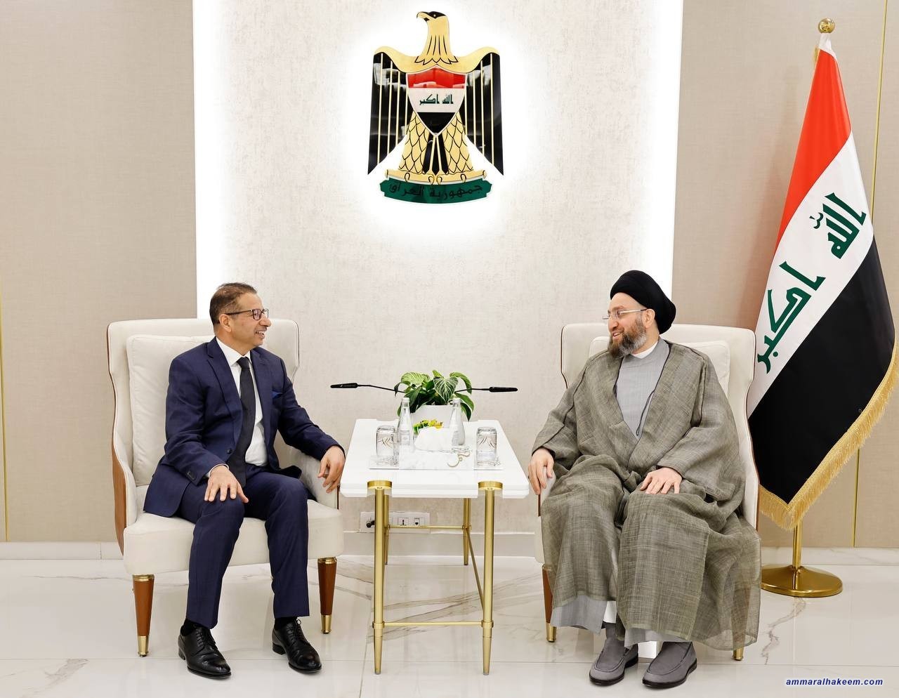 Sayyid Al-Hakeem meets head of Al-Tajamou’ Al-Madnani for Reform