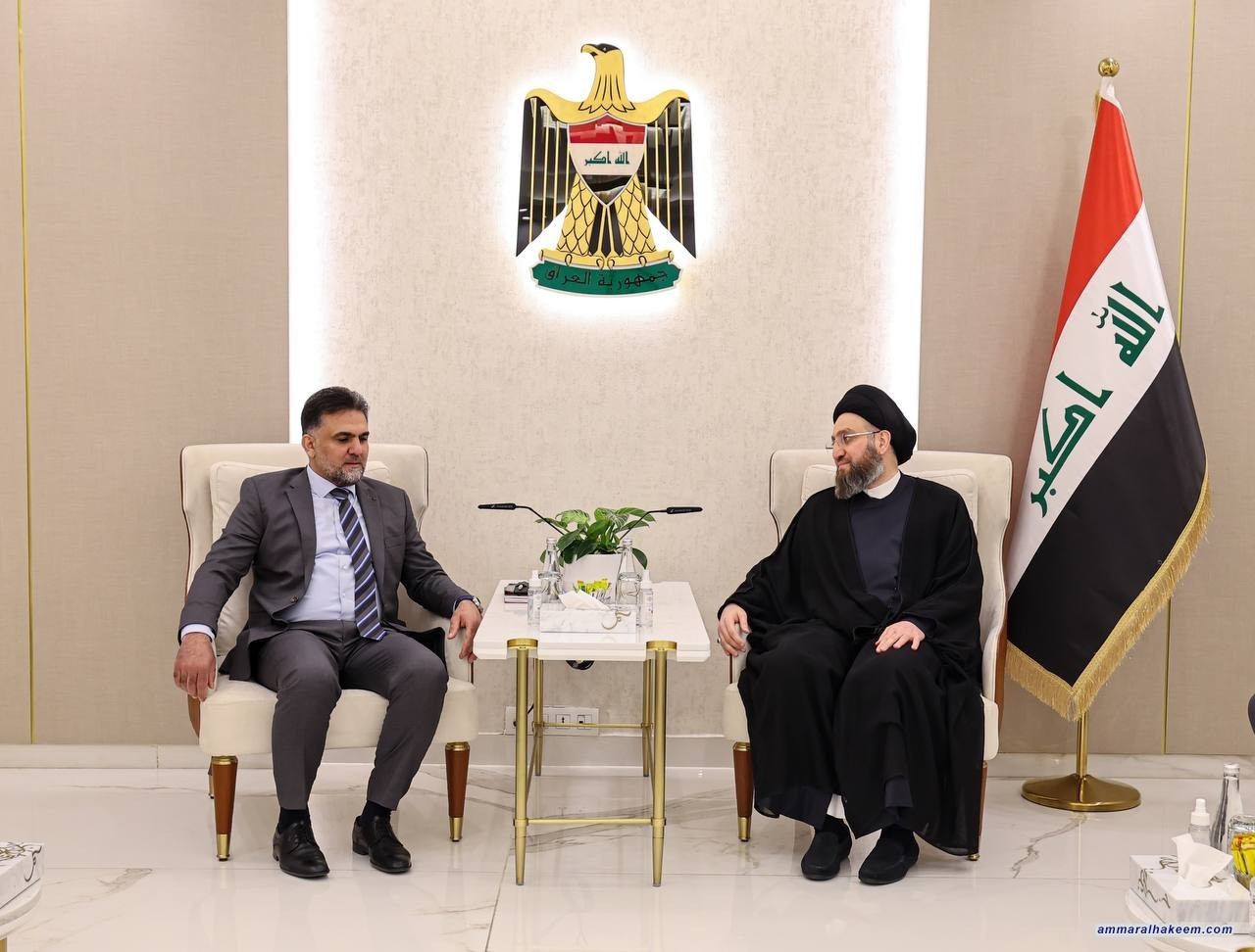 السيد الحكيم لوفد المؤسسة الاوربية للحوار .. العراق عاش تحديات وجودية لو تعرض له بلد آخر لما كان له وجود