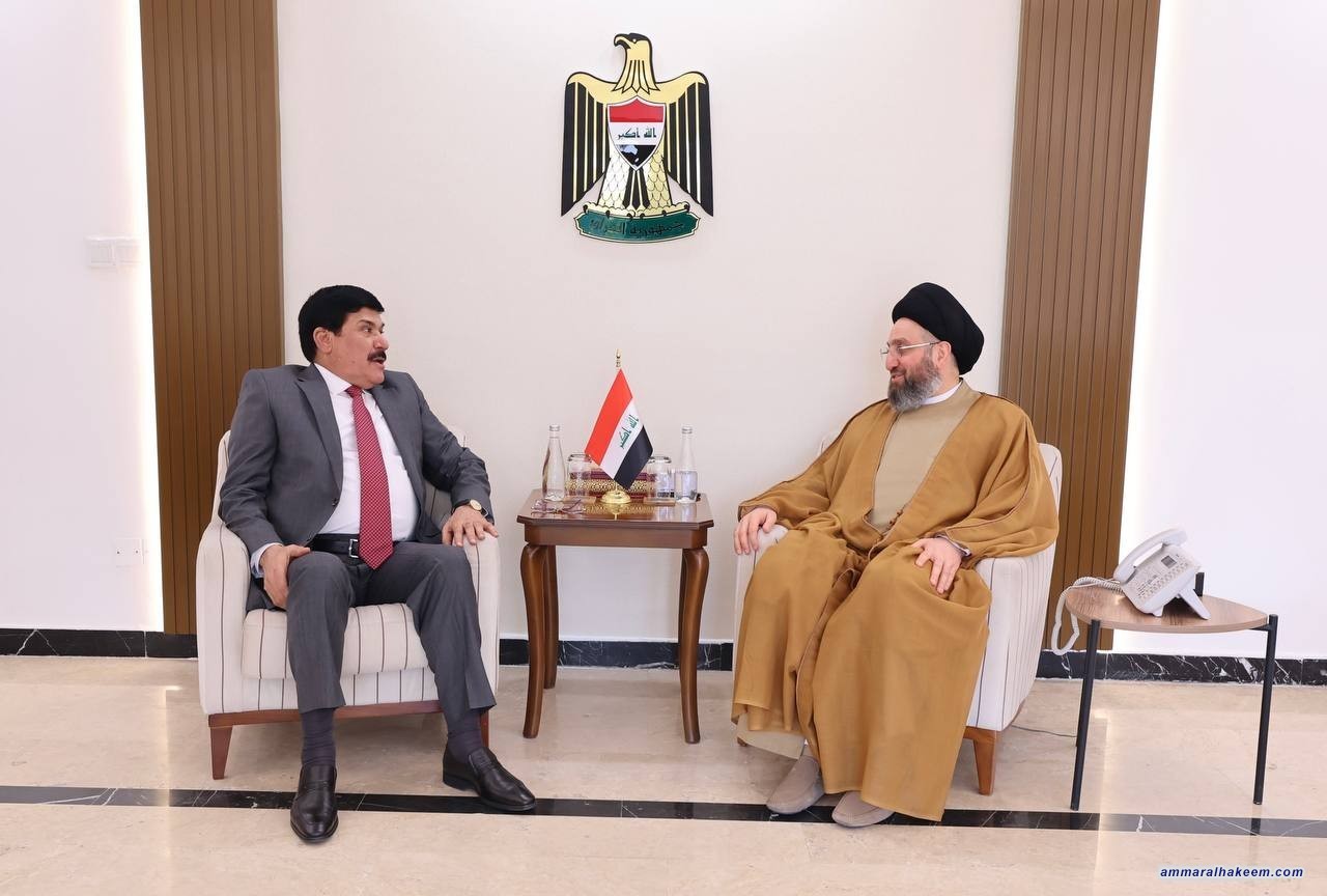 سەماحەتی حەكیم پێشوازی لە باڵێۆزی سوریا لە عێراق دەكات