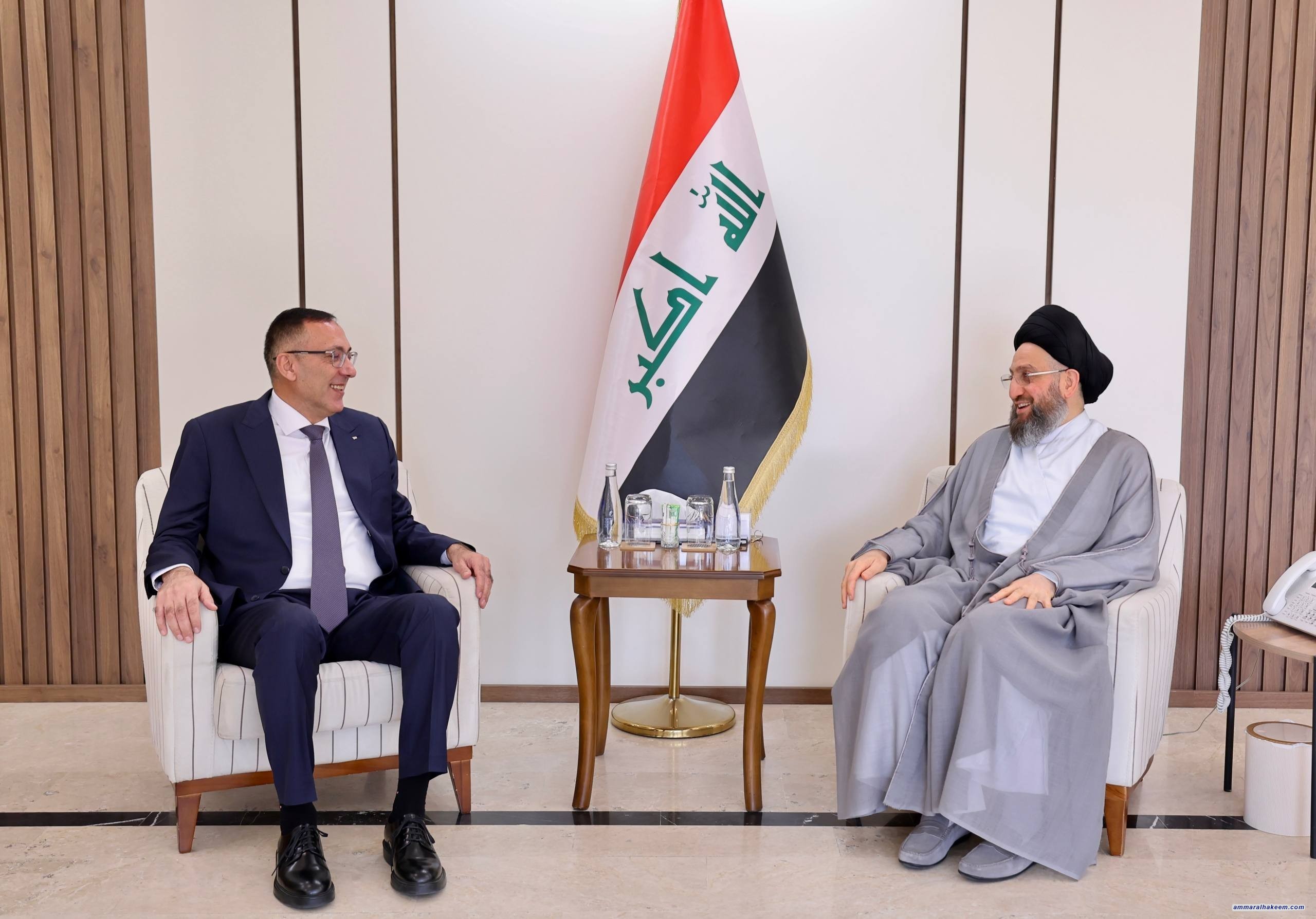 خلال لقائه السفير الرويضي.. السيد الحكيم يجدد موقف العراق الداعم لفلسطين في جميع المستويات