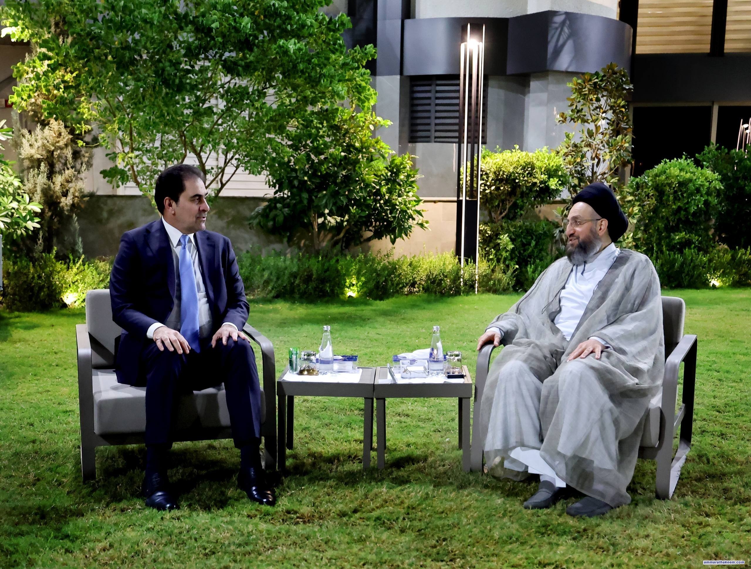 السيد الحكيم يبحث مع النائب الأول لرئيس البرلمان الاستحقاق الانتخابي ويؤكد أهمية ترسيخ الاستقرار عبر برامج واقعية ومسؤولية إقليمية متزنة