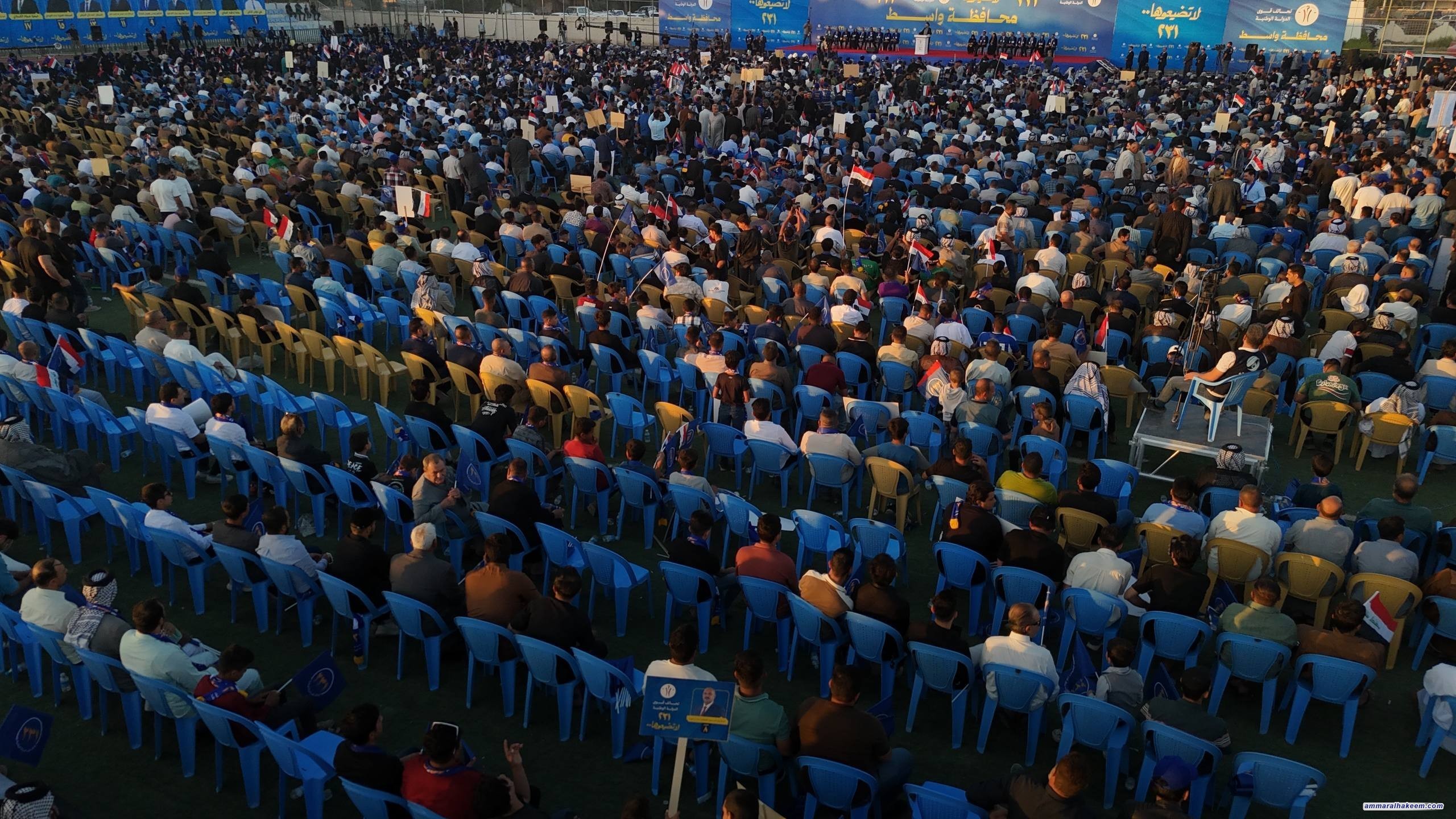 السيد الحكيم يدعو إلى حكومة وحدة وطنية وبرامج واقعية تنهض بالعراق وتخدم مواطنيه