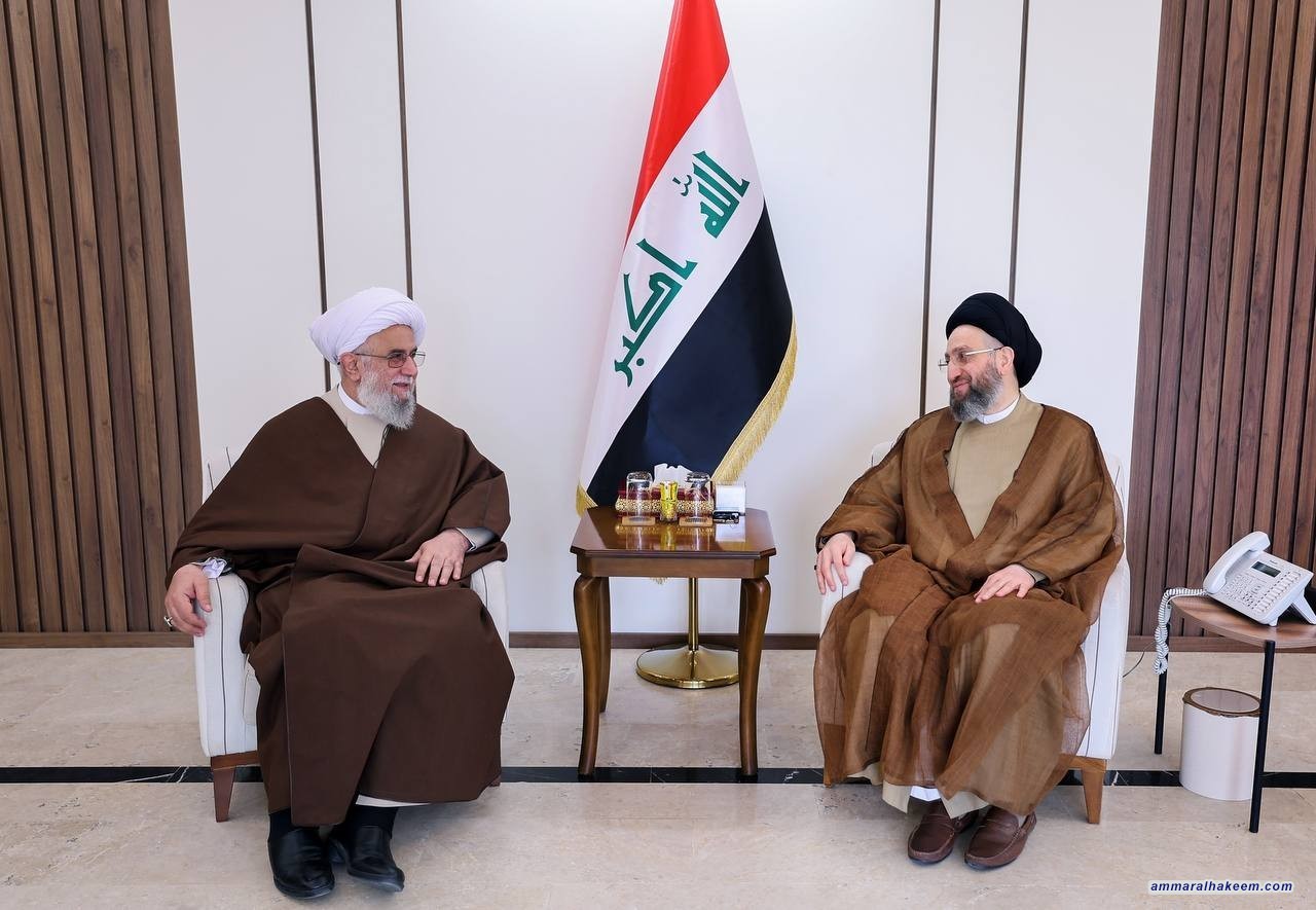 سەماحەتی حەكیم چاوی بە ئایەتوڵا شێخ حەسەن رەمەزانی كەوت و گرنگی هاریكاری نێوان دەزگا ئاینییەكانی بۆ ڕووبەڕووبوونەوەی ڕكابەرییەكانی ئێستای دووپات كردەوە