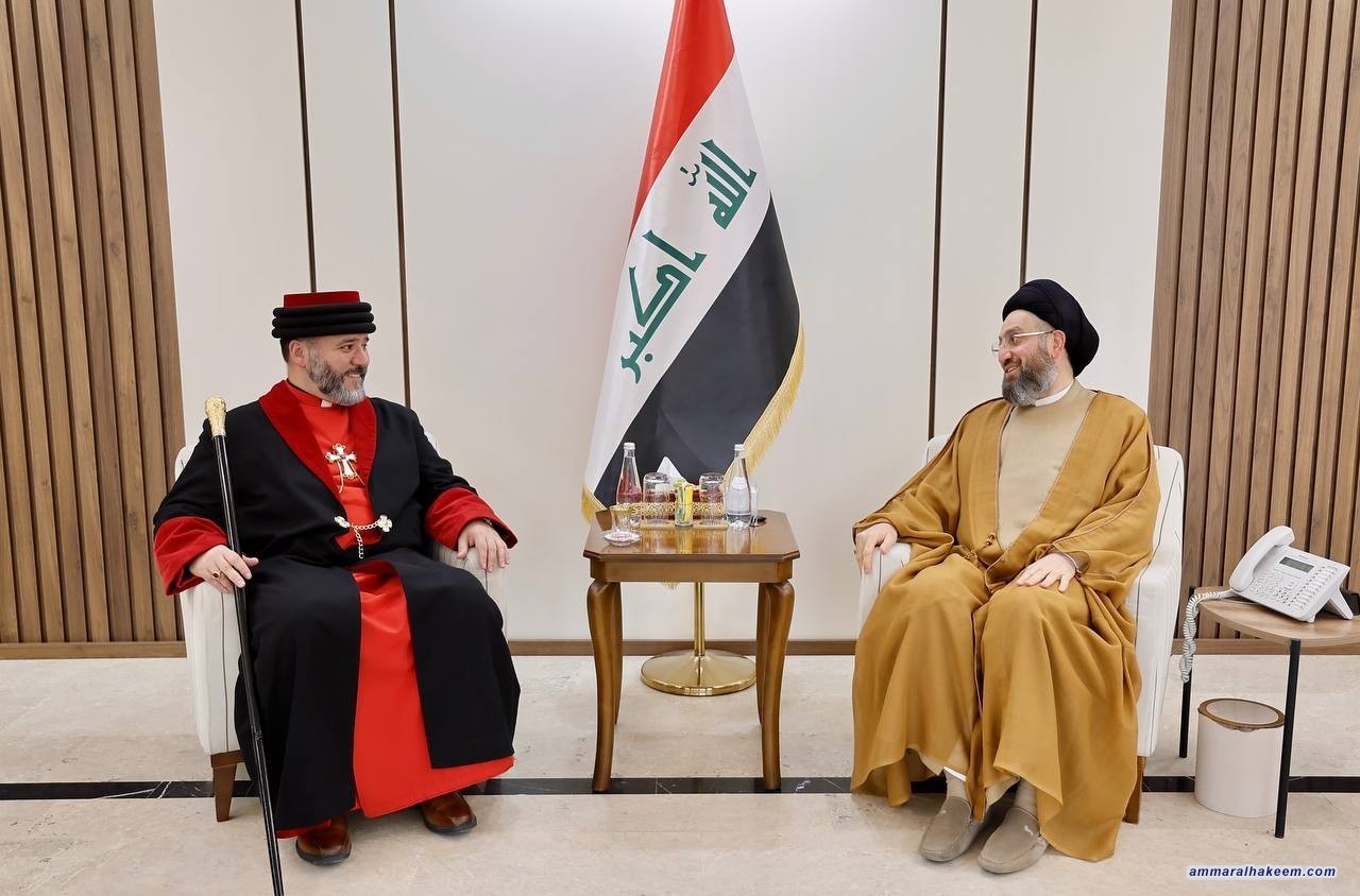 سەماحەتی حەكیم پێشوازی لە بەتریاریكی كڵێسەی رۆژهەلاتی كۆن كرد و گرنگی گەڕانەوەی كریستیانەكان بۆ بەشداری كردن لە ئاوەدانی عیراق دووپات كردەوە