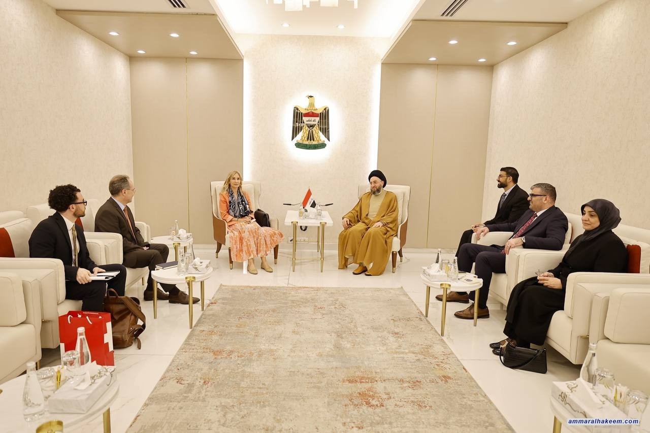 السيد الحكيم يستقبل وكيلة وزارة الخارجية السويسرية ويؤكد: زيارات الوفود دليل على تعافي العراق واستقراره