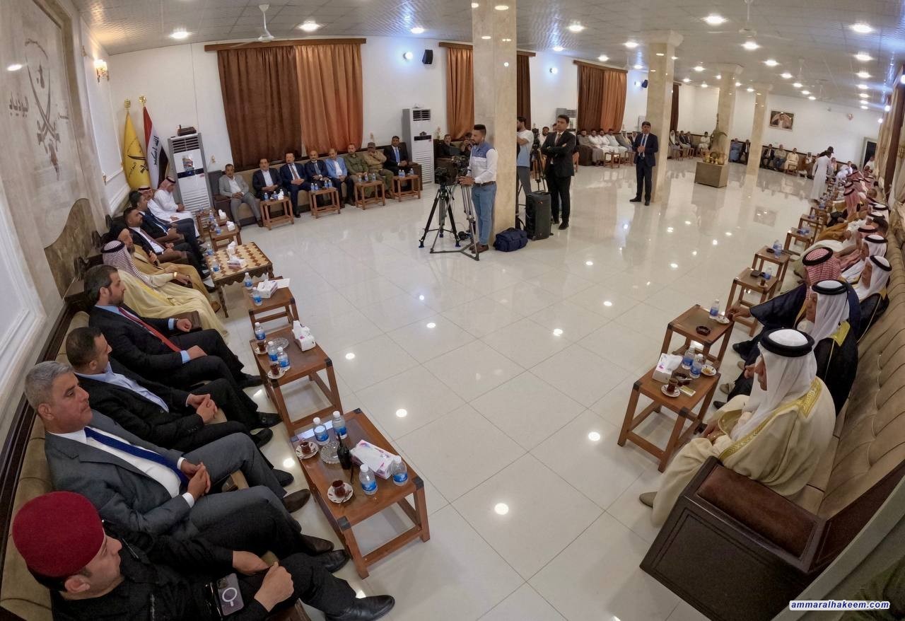 سەماحەتی حەكیم لە میوانخانەی هۆزی ئەلبوزیاب: یەكگرتووی ئێمە سەرچاوەی هێزە و تایفییەت كەرستەیەكی بێ بازاڕە