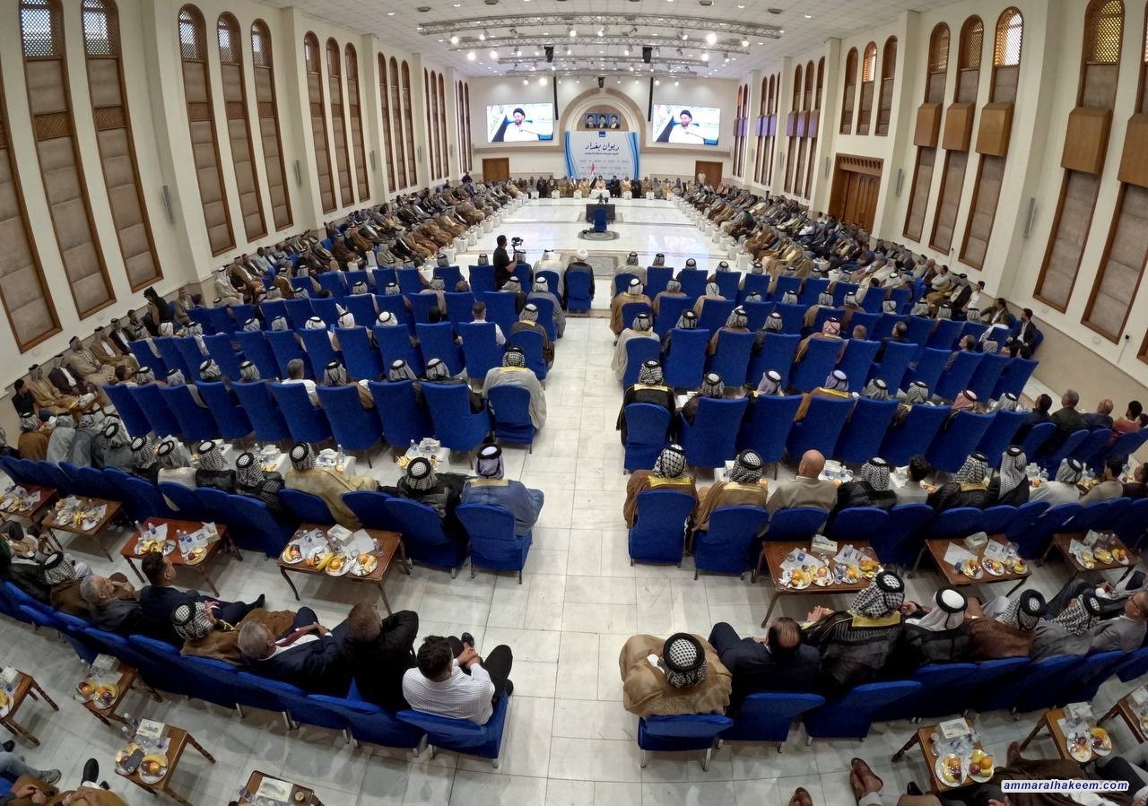 سەماحەتی حەكیم لە دیداری شێخ و كەسایەتییە عێراقییەكان: عێراق پێویستی بە یەك ڕیزی نیشتمانی هەیە بۆ ڕووبوڕووبوونەوەی ڕكابەرییە نێوخۆیی و دەركییەكان