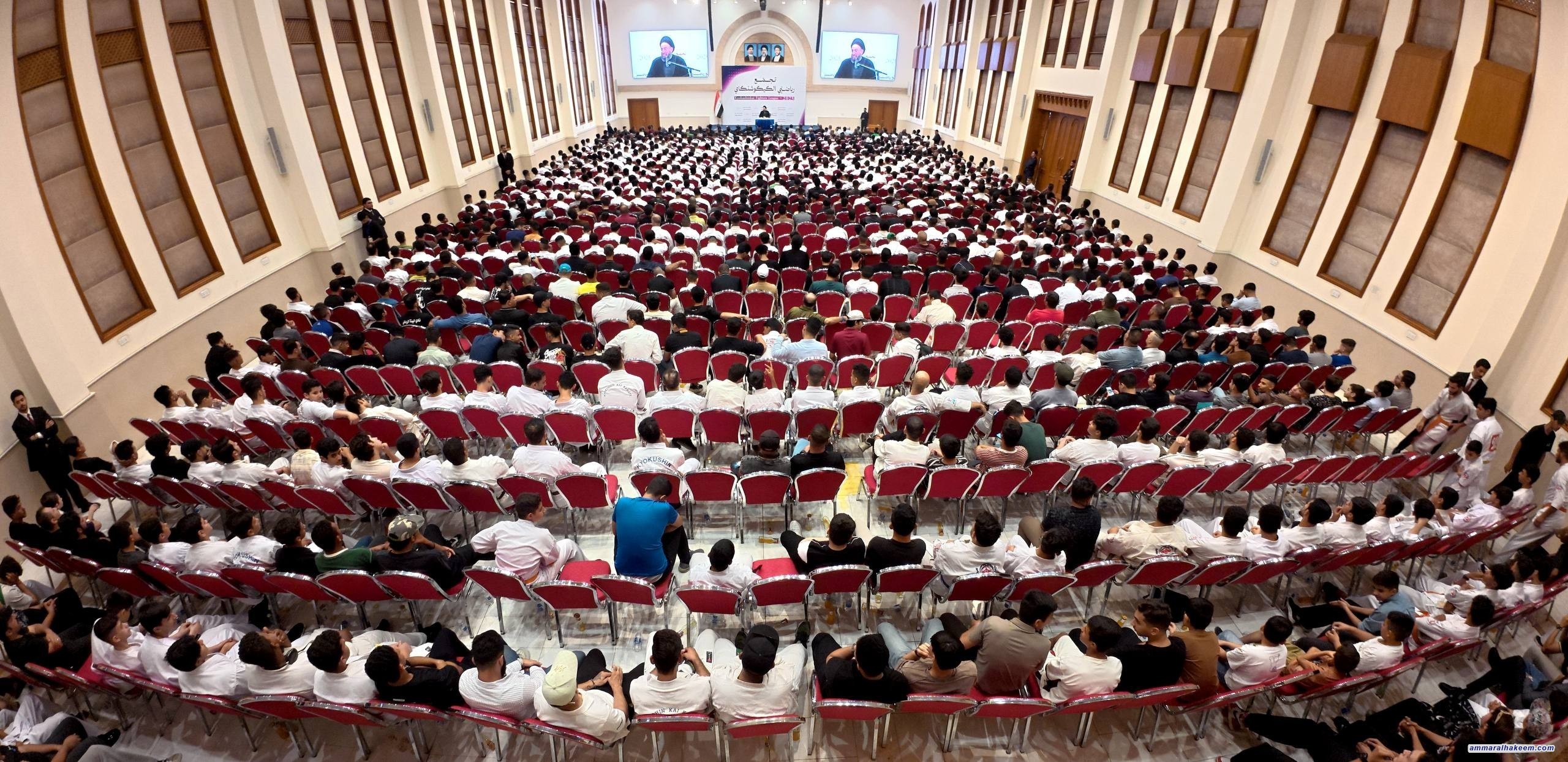 Sayyid Al-Hakeem Meets Kyokushinkai Fighters, Stresses Emulating the Prophet of Humanity and Recognizes Sports as a Pillar of Societal Growth