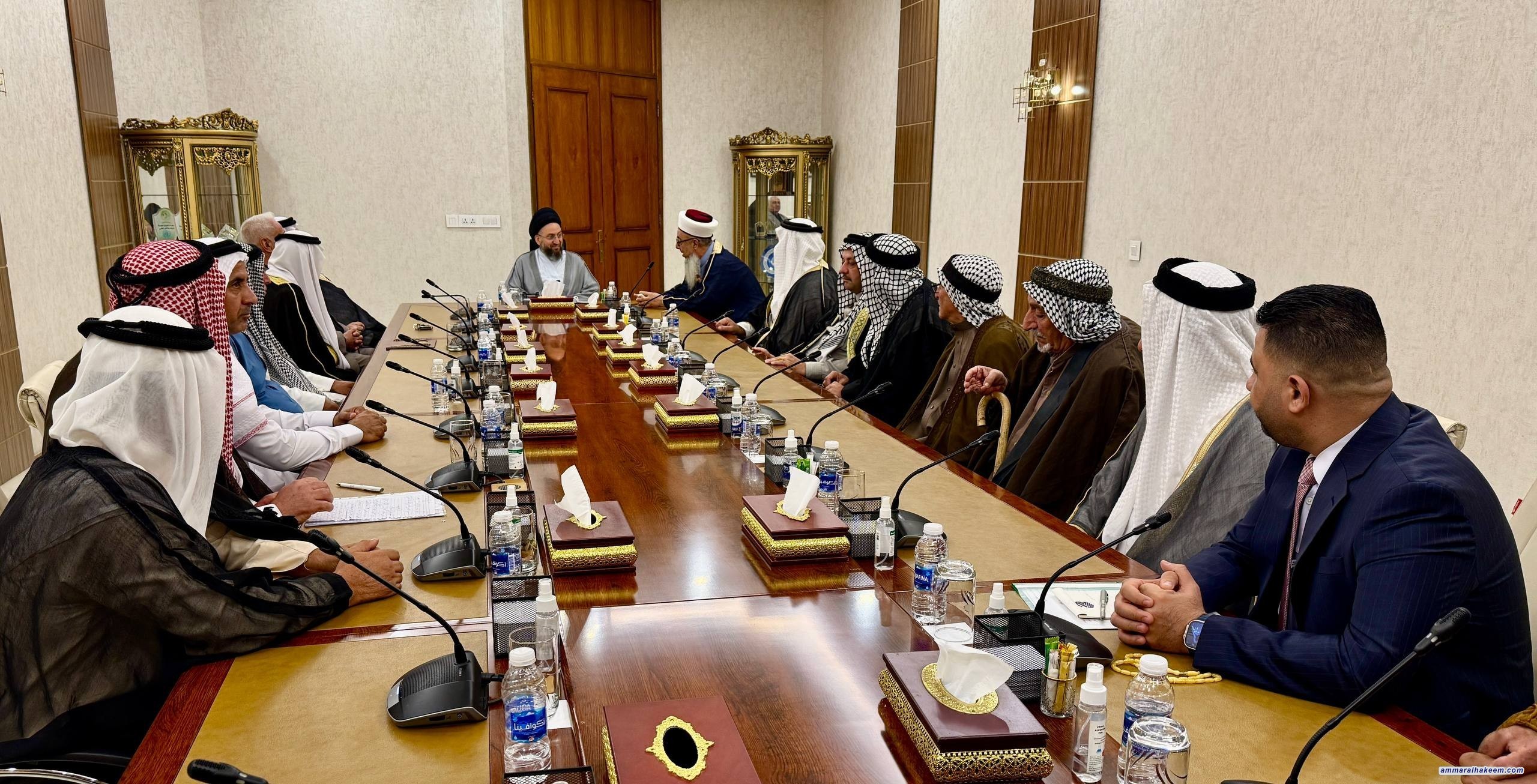 السيد الحكيم يؤكد من بغداد أهمية الحفاظ على التنوّع والاستقرار في محافظة ديالى