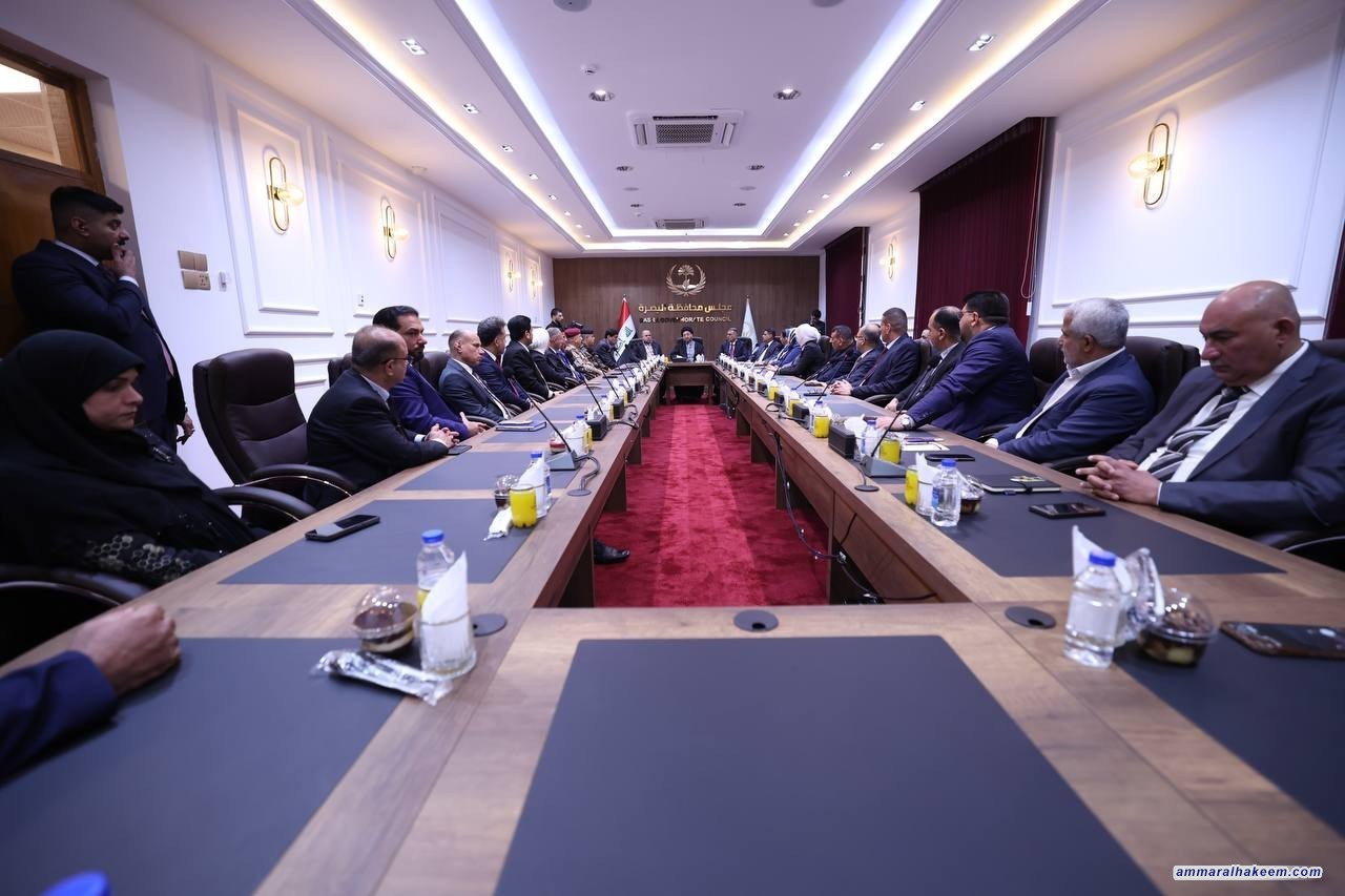 Sayyid Al-Hakeem Meets Local Basra Leaders, Emphasizes Provincial Development, Stability Importance