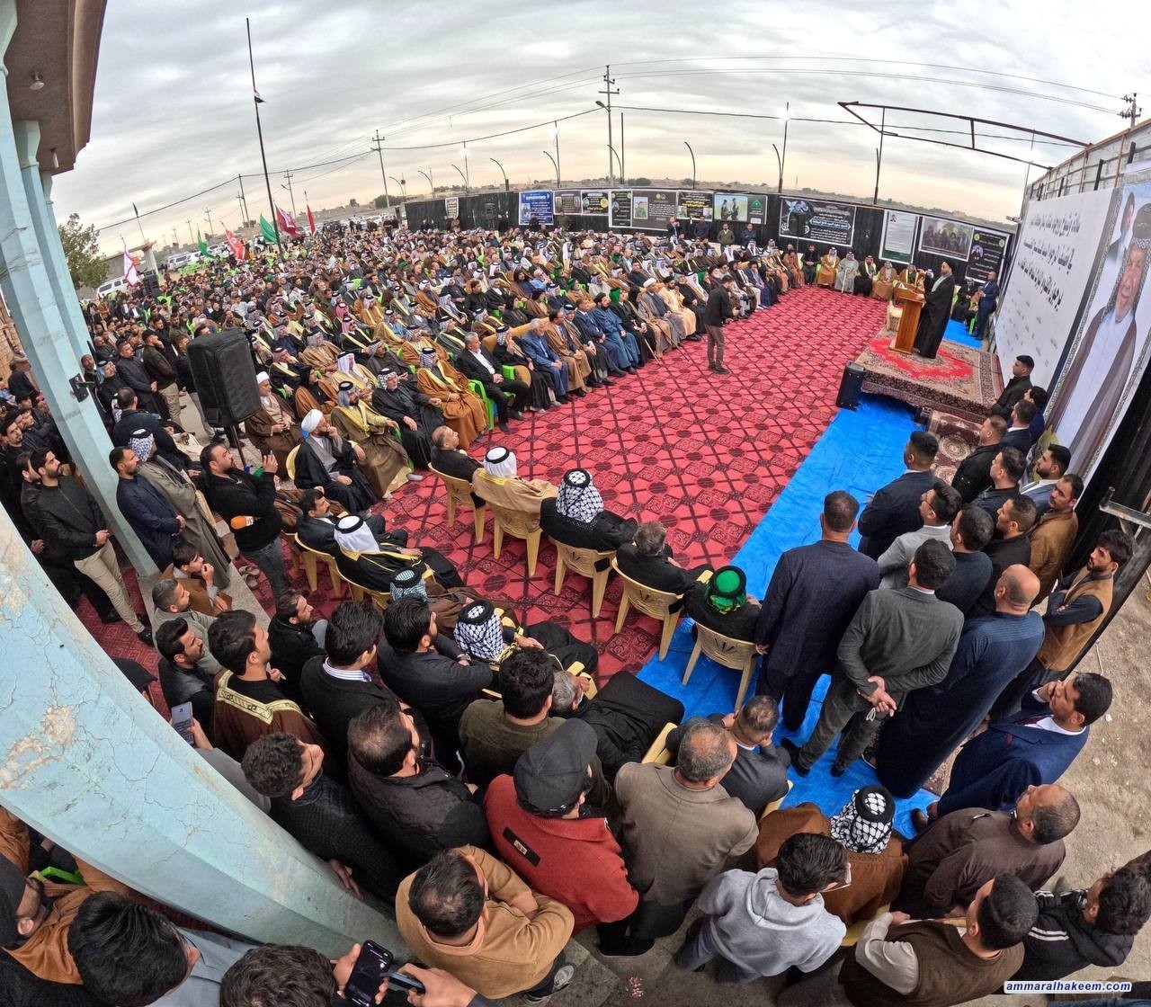 سەماحەتی حەكیم لە میوانخانەی سادەی بەتات: ڕۆڵی مەرجەعیەت هۆزەكان دووپات دەكاتەوە لە پاراستنی عیراق و چارەسەری كێشەكانی باكووری بەسرە