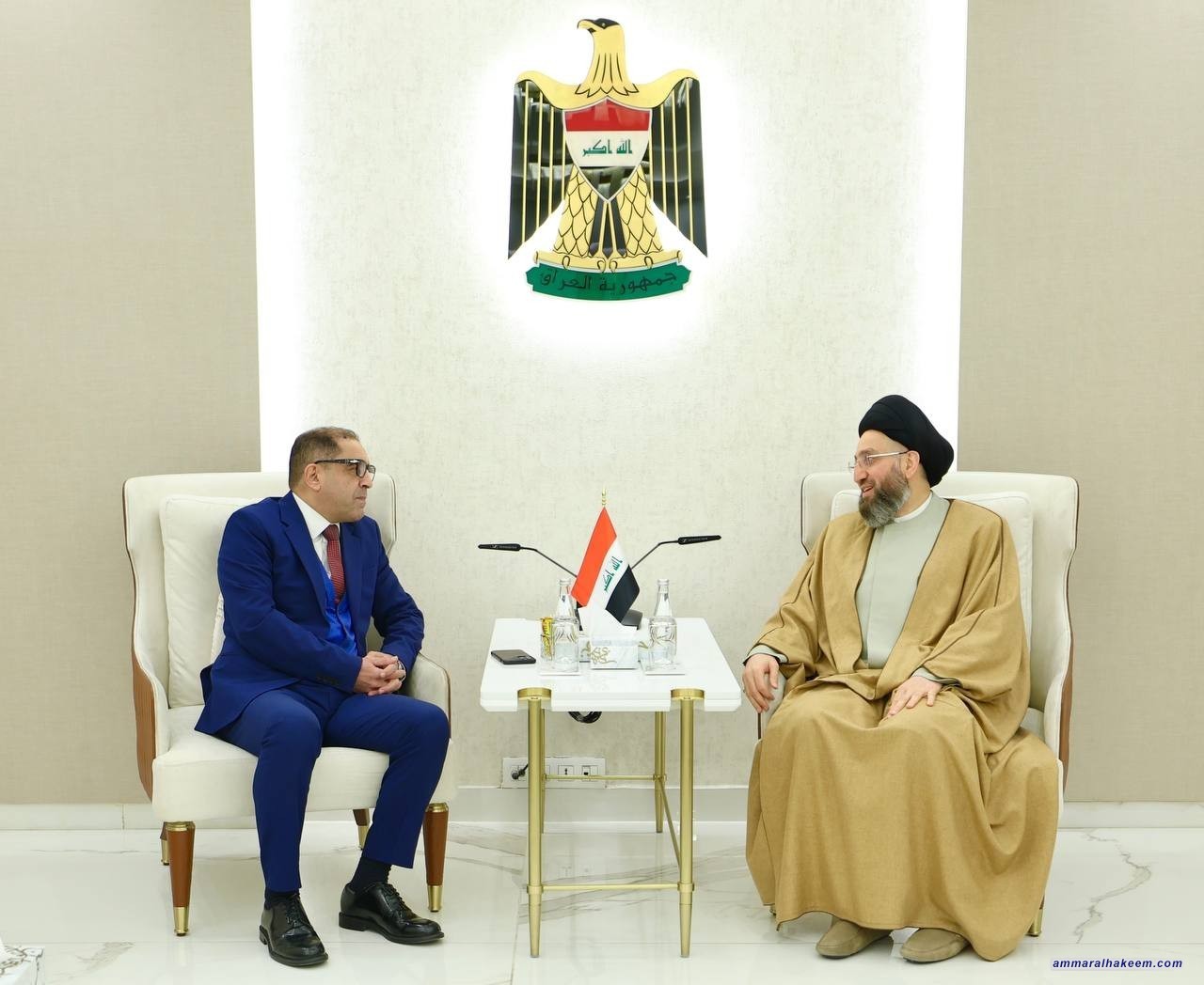 Sayyid Al-Hakeem Meets Moroccan Chargé d'Affaires, Affirms Strengthening Iraq-Morocco Bilateral Ties