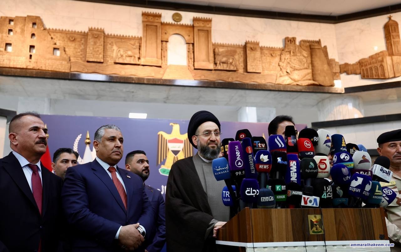 السيد الحكيم يشيد بتقدم نينوى ويؤكد على ضرورة استكمال الإعمار وتعزيز الاستقرار