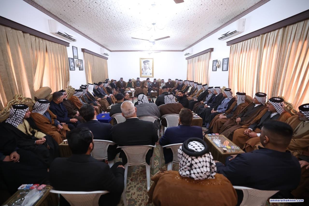 Sayyid Al-Hakeem Commends Iraqi Tribes' Role, Stresses Security and Political Achievements Preservation Importance