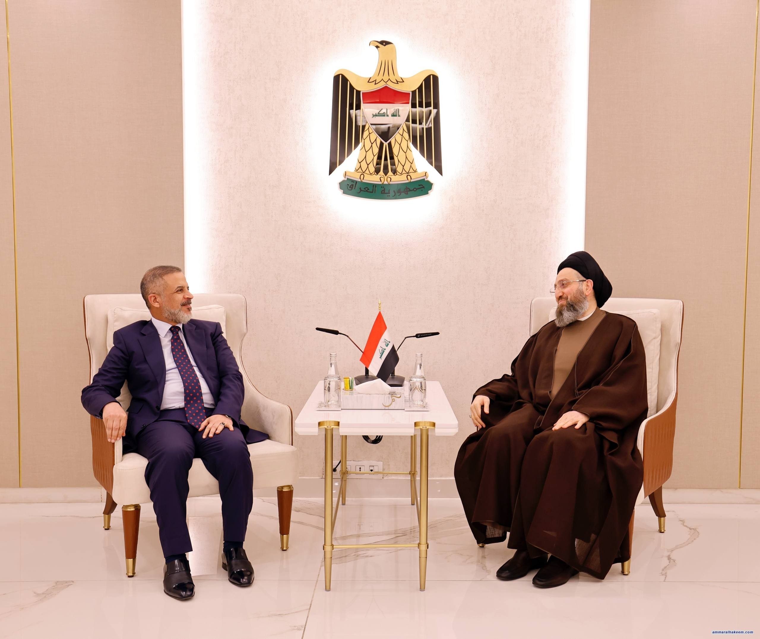 سەید حەكیم لەگەل شاندی فڕاكسیۆنی تەقەدوم لێك تێگەیشتنی نیشتمانی و پاڵپشتی بەرنامەی حكومی واقعی دووپات دەكاتەوە